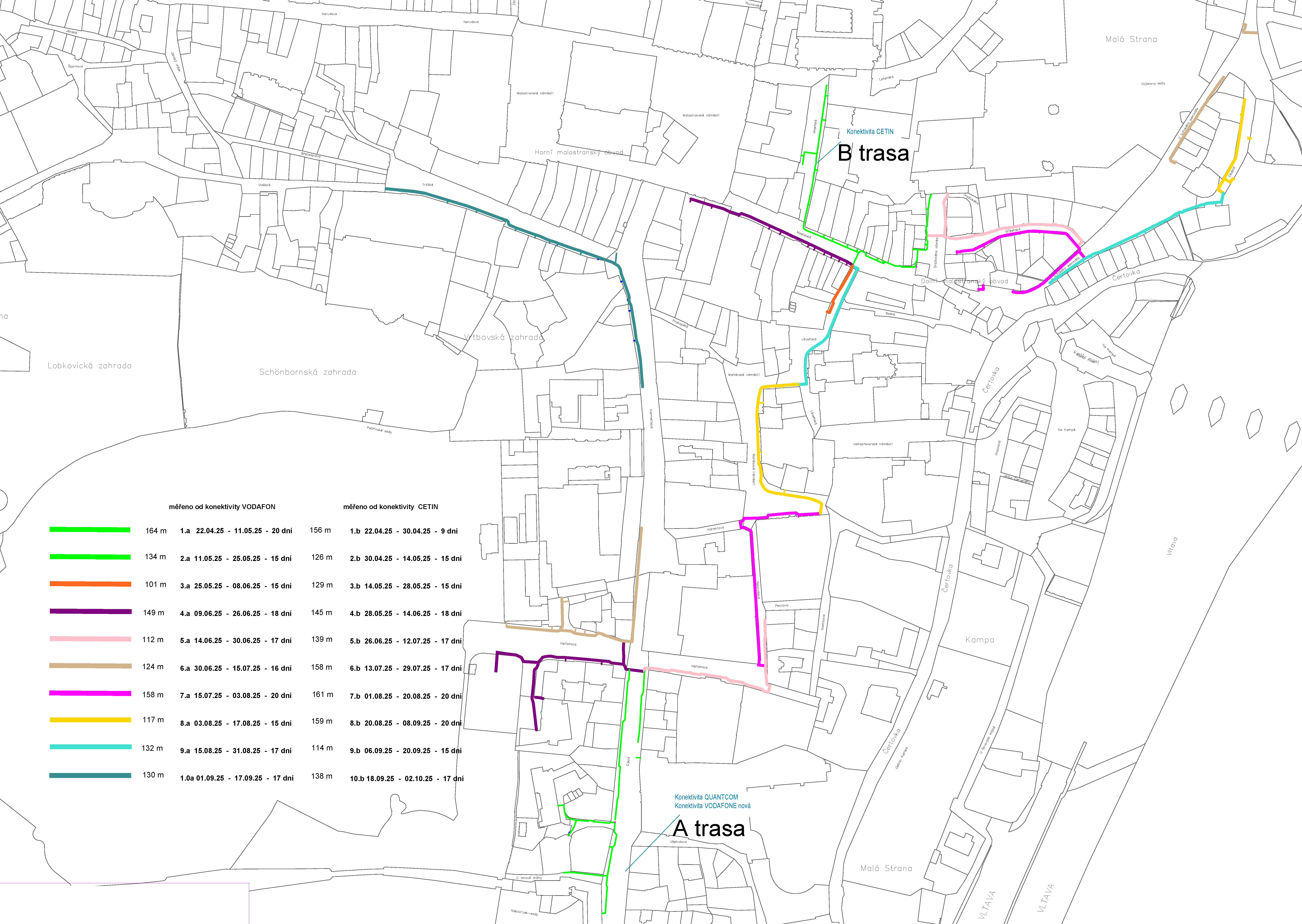  Harmonogram výstavby: etapy a ulice